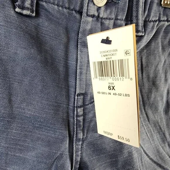 Polo Ralph Lauren Chino Shorts Unisex Kids 6X Navy Belt Loops Zip Fly Closure - Picture 6 of 15